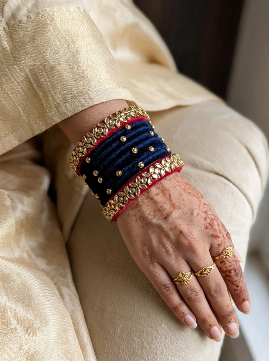 সিল্ক থ্রেড চুরি সেট -Silk Thread Bangles Set