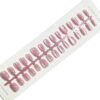 Premium Glossy Metallic Pink Press-On Nails Set