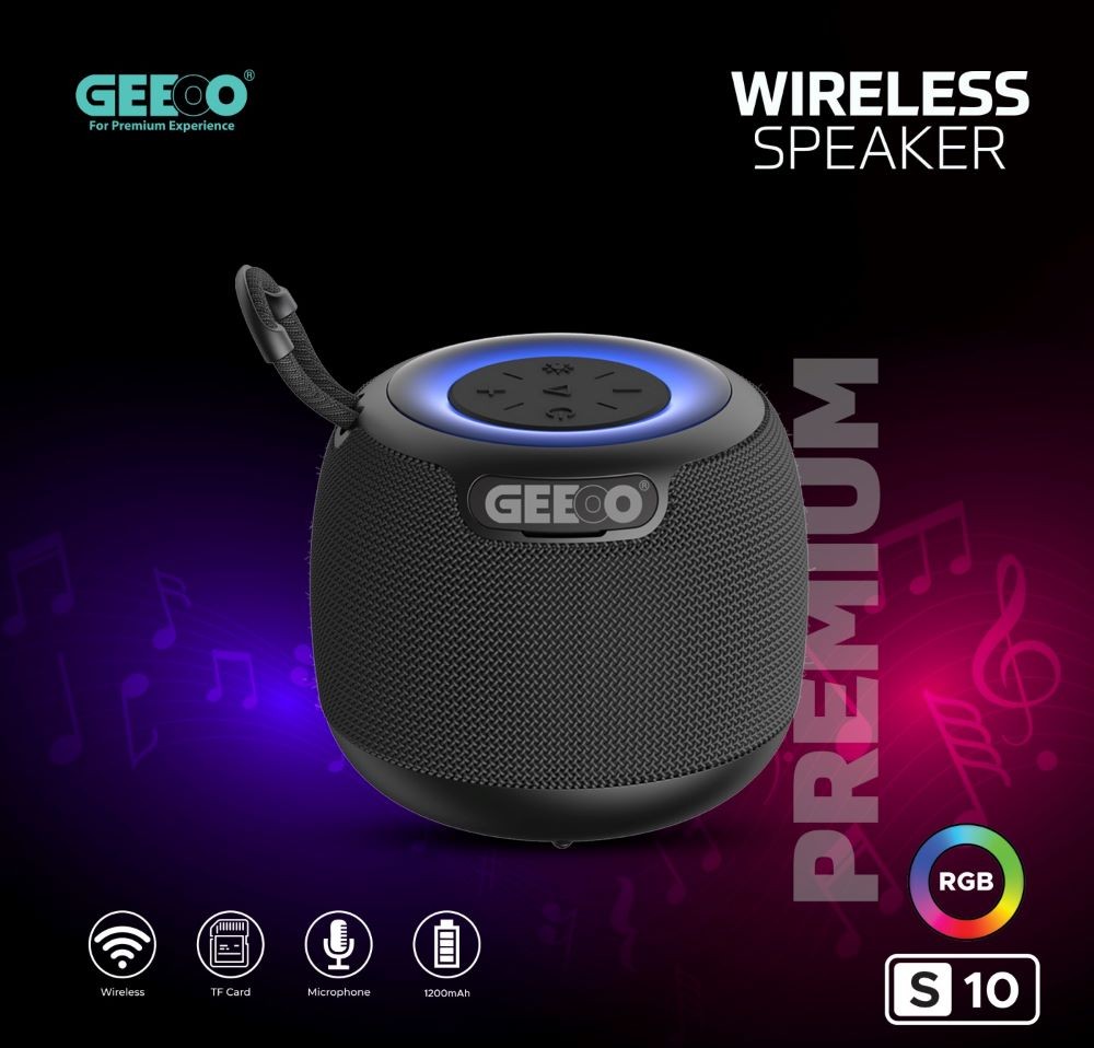 GEEOO S-10 Premium Wireless Speaker with RGB Light - Image 2