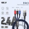 GEEOO DC 303 3-in-1 Fast Charging Cable (2.4A)