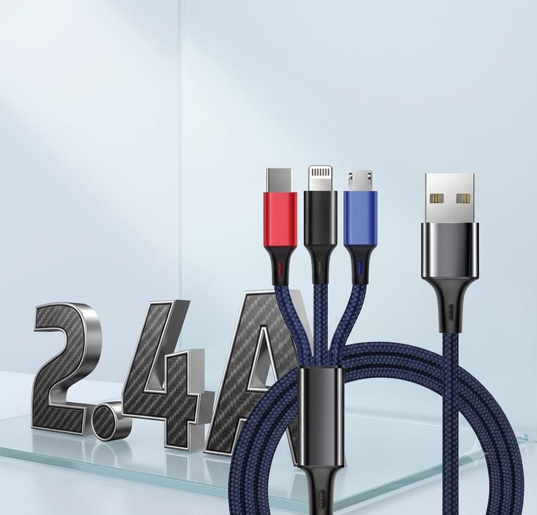 GEEOO DC 303 3-in-1 Fast Charging Cable (2.4A) - Image 3