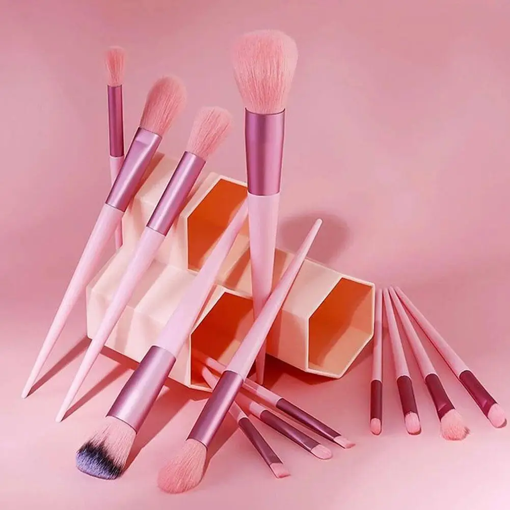 Makeup Tools Kit Professional Soft Fluffy Makeup Brush Set Foundation Blush Eyebrow Shadow With Headband Wristband Pink 33Pcs - Image 3