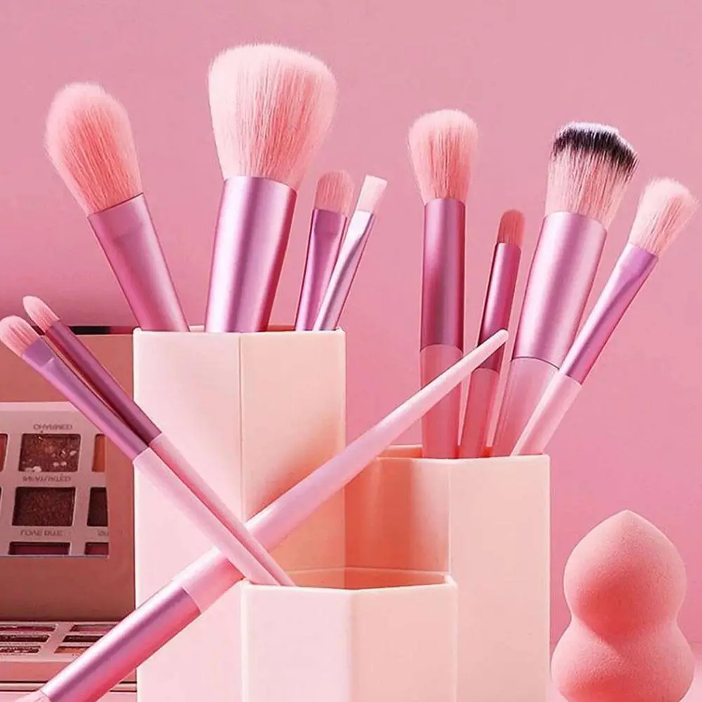 Makeup Tools Kit Professional Soft Fluffy Makeup Brush Set Foundation Blush Eyebrow Shadow With Headband Wristband Pink 33Pcs - Image 5
