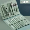 Professional Nail Clippers and Cuticle Nippers Set with Travel Case Manicure Set Pedicure Sets Nail Clippers 16pcs