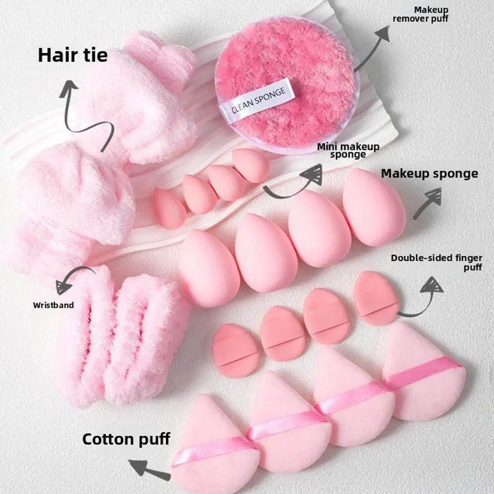 Makeup Tools Kit Professional Soft Fluffy Makeup Brush Set Foundation Blush Eyebrow Shadow With Headband Wristband Pink 33Pcs - Image 2