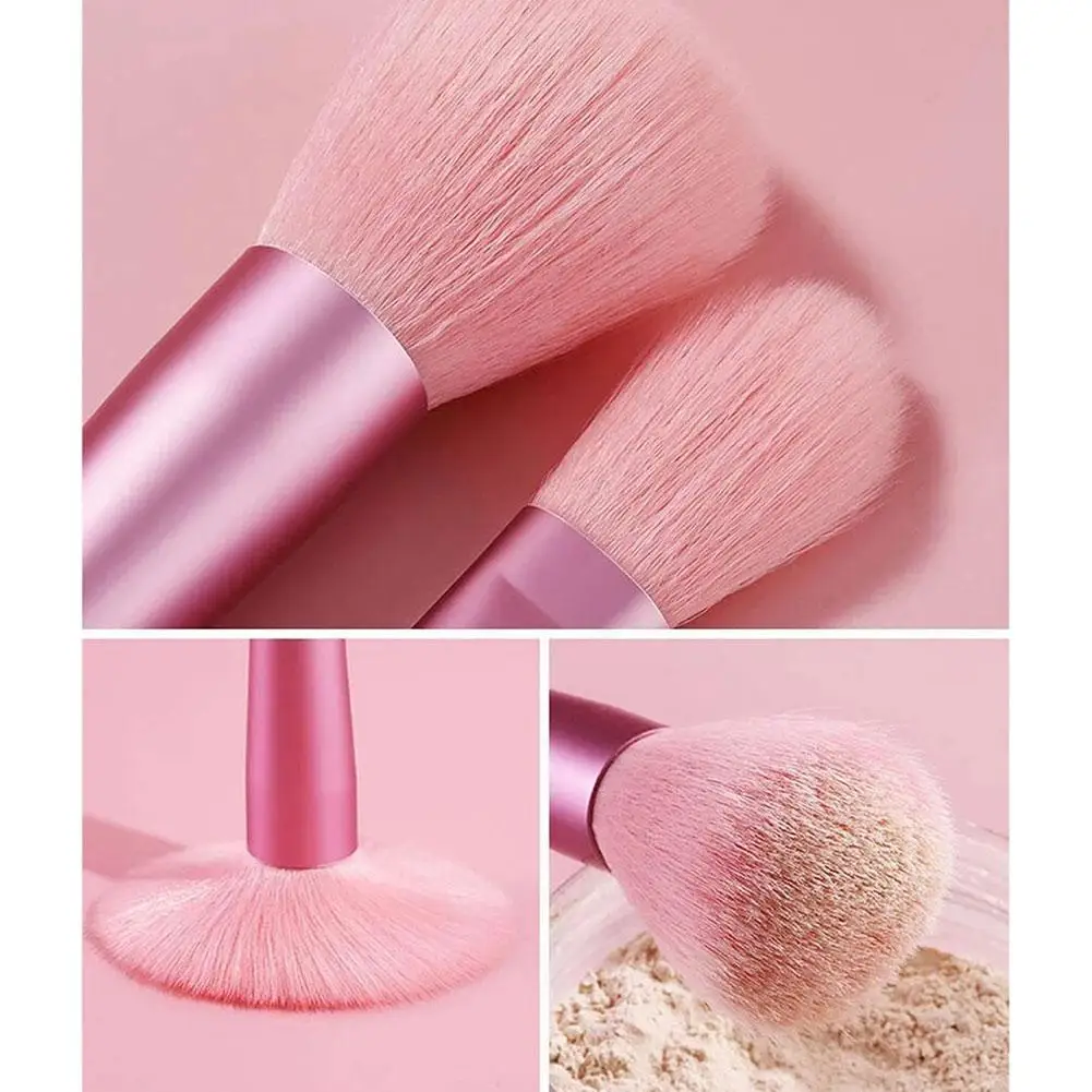 Makeup Tools Kit Professional Soft Fluffy Makeup Brush Set Foundation Blush Eyebrow Shadow With Headband Wristband Pink 33Pcs - Image 6