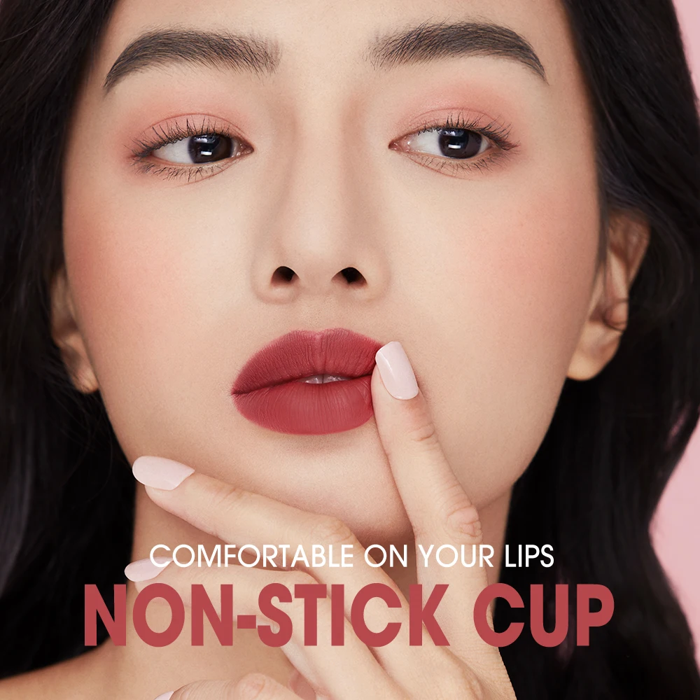 Matte Lipstick Lip Tint 8 Colors Waterproof Long Lasting Non-stick Cup Sexy Highly Pigmented Velvet Lip Sticks Lip Stain - Image 2