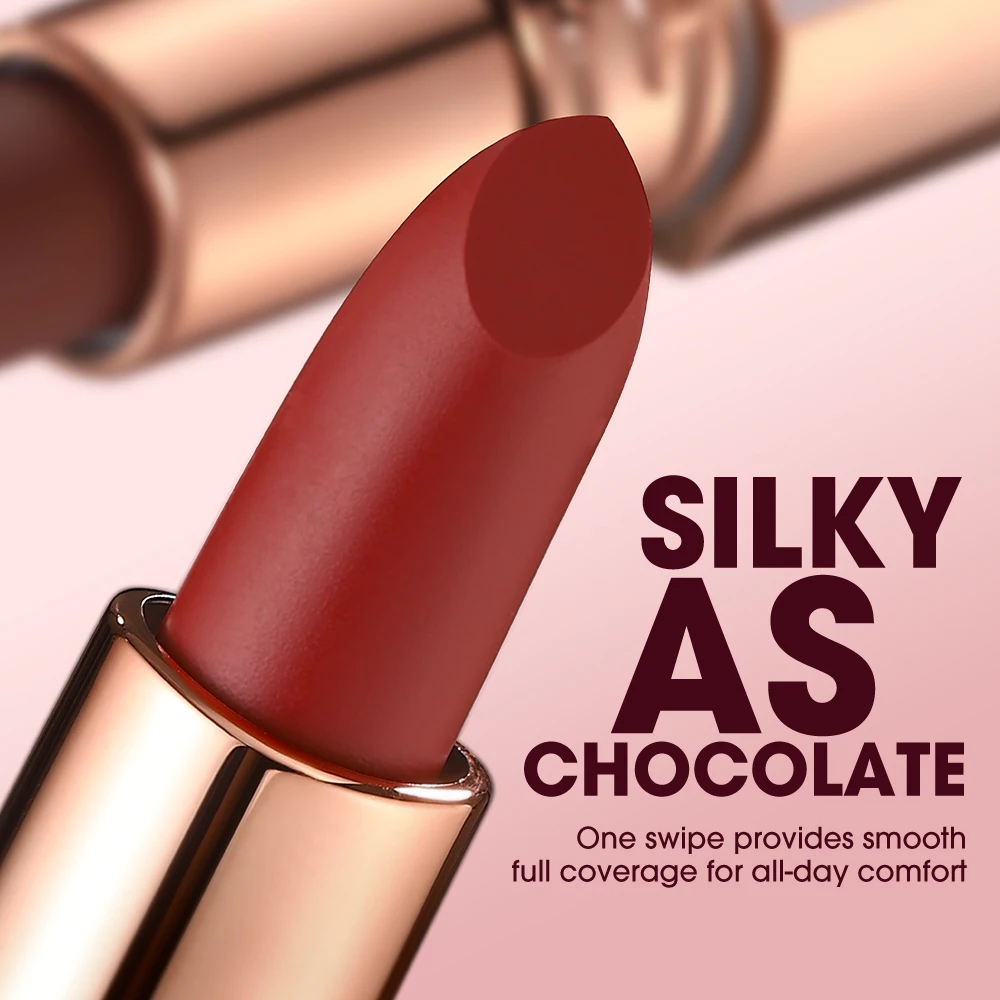 Matte Lipstick Lip Tint 8 Colors Waterproof Long Lasting Non-stick Cup Sexy Highly Pigmented Velvet Lip Sticks Lip Stain - Image 4
